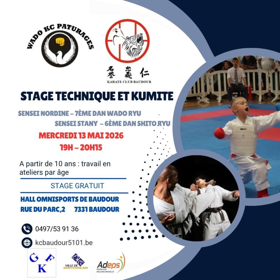 Stage technique et kumite (à partir de 10 ans)