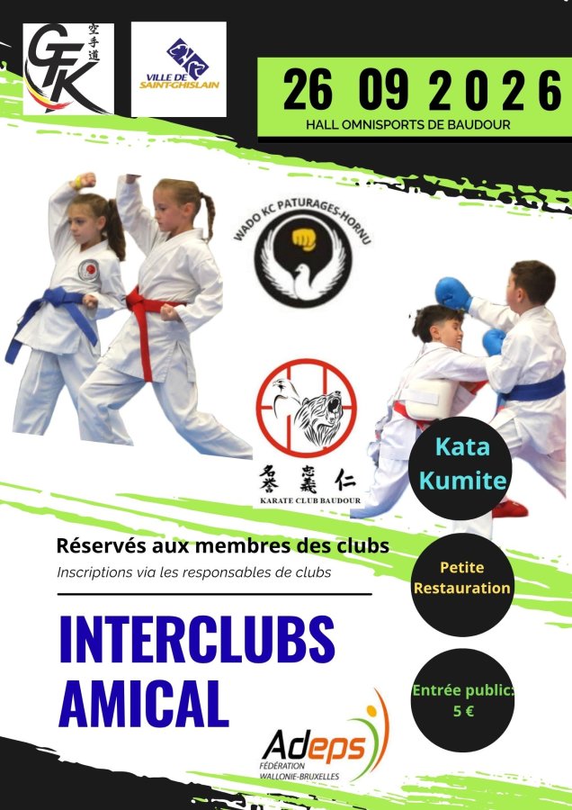 Interclubs Wado Paturâges-Hornu / KC Baudour